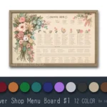 Flower Shop Menu Board #1 Samtuse963