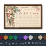 Flower Shop Menu Board #1 Samtuse963
