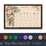 Flower Shop Menu Board #1 Samtuse963