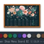 Flower Shop Menu Board #2 Samtuse963
