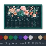 Flower Shop Menu Board #2 Samtuse963