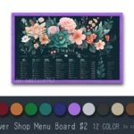 Flower Shop Menu Board #2 Samtuse963