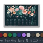 Flower Shop Menu Board #2 Samtuse963
