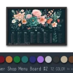 Flower Shop Menu Board #2 Samtuse963
