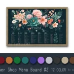 Flower Shop Menu Board #2 Samtuse963
