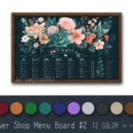 Flower Shop Menu Board #2 Samtuse963
