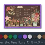 Flower Shop Menu Board #3 Samtuse963