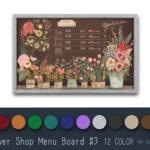 Flower Shop Menu Board #3 Samtuse963