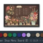 Flower Shop Menu Board #3 Samtuse963