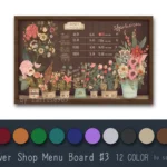 Flower Shop Menu Board #3 Samtuse963