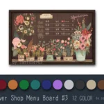 Flower Shop Menu Board #3 Samtuse963