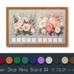 Flower Shop Menu Board #4 Samtuse963