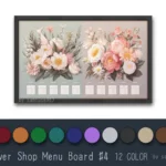 Flower Shop Menu Board #4 Samtuse963