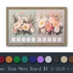 Flower Shop Menu Board #4 Samtuse963
