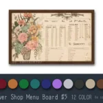 Flower Shop Menu Board #5 Samtuse963