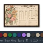 Flower Shop Menu Board #5 Samtuse963