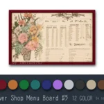 Flower Shop Menu Board #5 Samtuse963