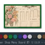 Flower Shop Menu Board #5 Samtuse963