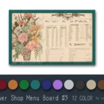 Flower Shop Menu Board #5 Samtuse963