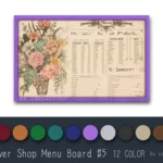 Flower Shop Menu Board #5 Samtuse963