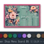 Flower Shop Menu Board #6 Samtuse963