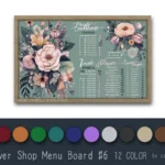 Flower Shop Menu Board #6 Samtuse963