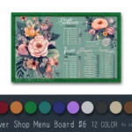 Flower Shop Menu Board #6 Samtuse963
