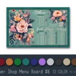 Flower Shop Menu Board #6 Samtuse963