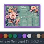 Flower Shop Menu Board #6 Samtuse963