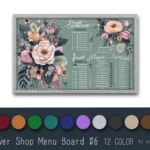 Flower Shop Menu Board #6 Samtuse963