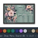 Flower Shop Menu Board #6 Samtuse963