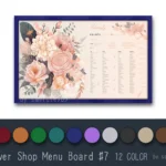 Flower Shop Menu Board #7 Samtuse963