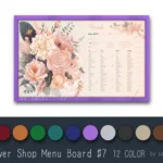 Flower Shop Menu Board #7 Samtuse963