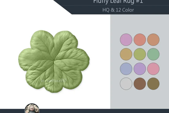 HQ Fluffy Leaf Dance Rug #1 Samtuse963