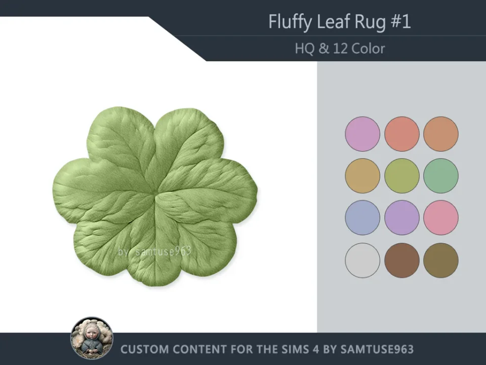 HQ Fluffy Leaf Dance Rug #1 Samtuse963