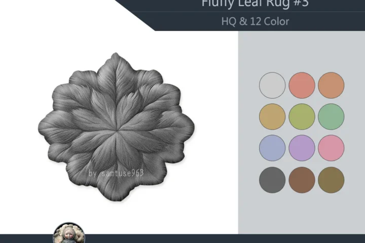 HQ Fluffy Leaf Dance Rug #3 Samtuse963