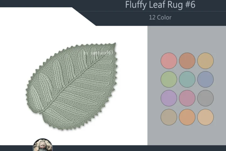 HQ Fluffy Leaf Dance Rug #6 Samtuse963