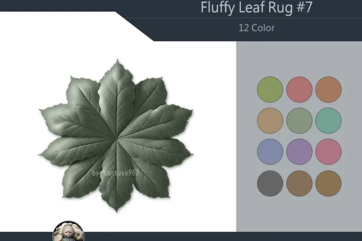 Fluffy Leaf Dance Rug #7 Samtuse963