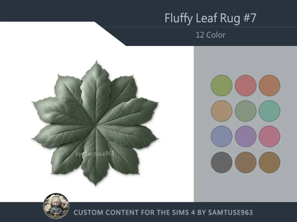 Fluffy Leaf Dance Rug #7 Samtuse963