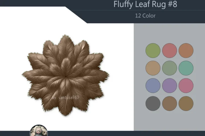 Fluffy Leaf Dance Rug #8 Samtuse963