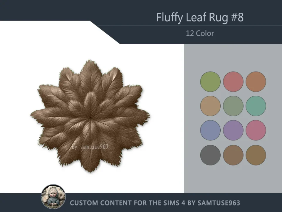 Fluffy Leaf Dance Rug #8 Samtuse963