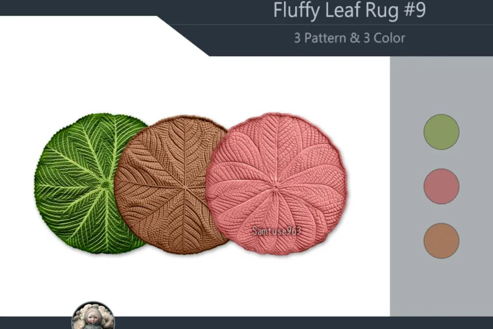 HQ Fluffy Leaf Dance Rug #9 Samtuse963