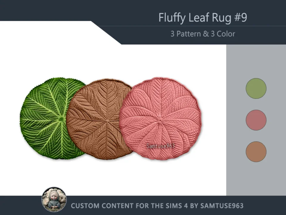 HQ Fluffy Leaf Dance Rug #9 Samtuse963