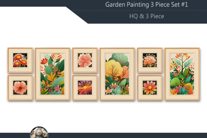 HQ Garden Painting 3 Piece Set #1 Sellable Extra F Samtuse963