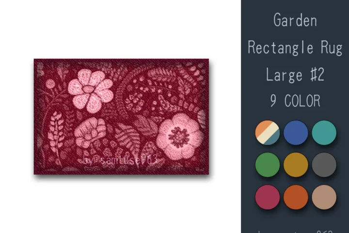 Garden Pattern Rectangle Dance Rug Large #2 Samtuse963
