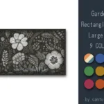 Garden Pattern Rectangle Dance Rug Large #2 Samtuse963