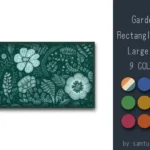 Garden Pattern Rectangle Dance Rug Large #2 Samtuse963