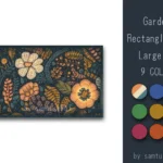 Garden Pattern Rectangle Dance Rug Large #2 Samtuse963