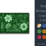 Garden Pattern Rectangle Dance Rug Large #2 Samtuse963