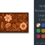 Garden Pattern Rectangle Dance Rug Large #2 Samtuse963
